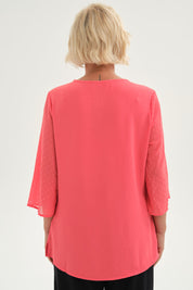 Blusa Mujer Blusa Crep Plumetti Naranjo Oscuro