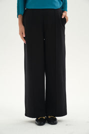 Pantalón Mujer Costura Delantera Negro