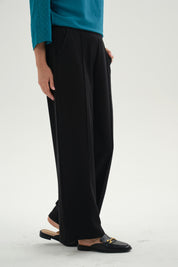 Pantalón Mujer Costura Delantera Negro