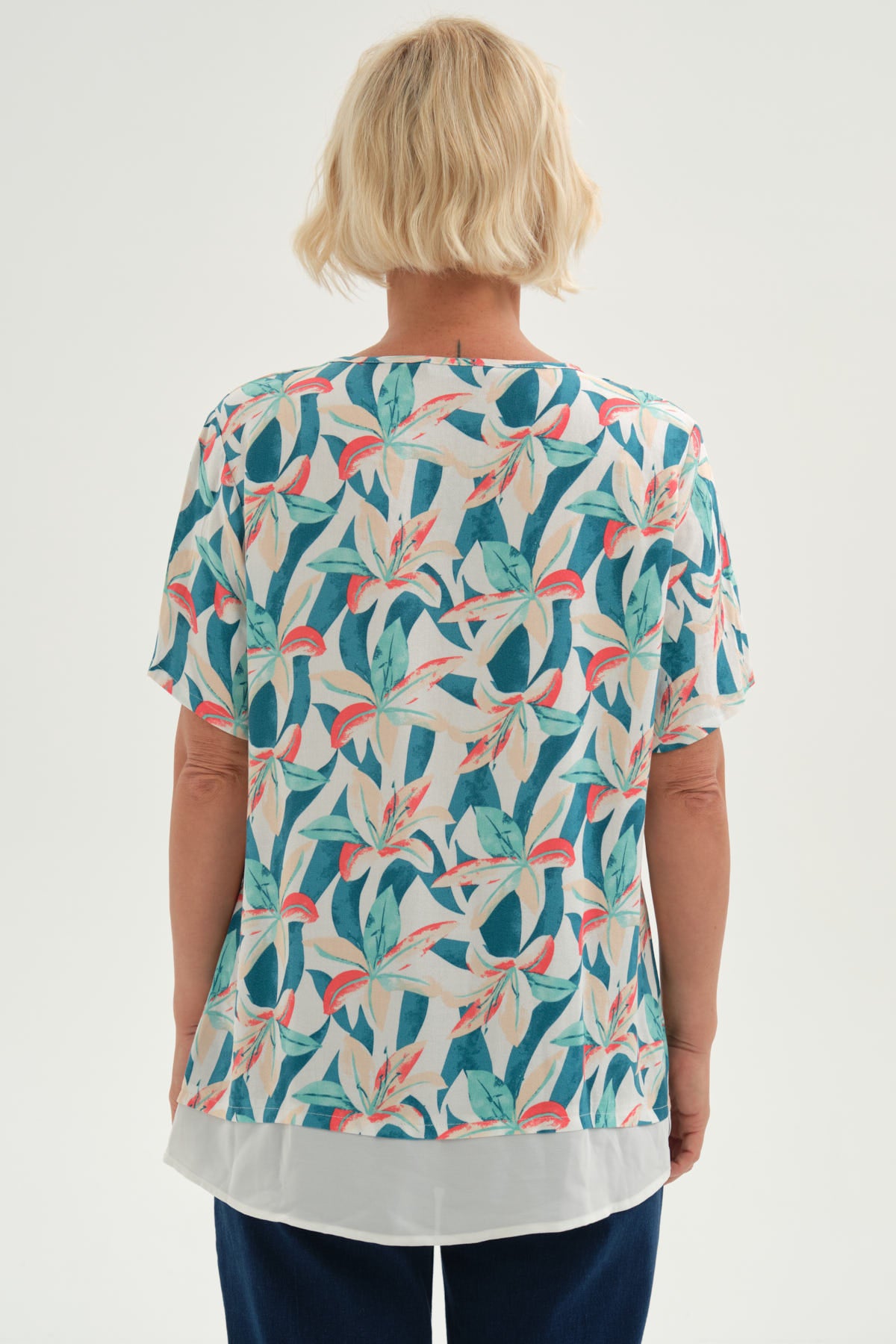 Blusa Mujer Blusa Detalle Escote Crudo