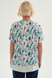 Blusa Mujer Blusa Detalle Escote Crudo