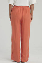 Pantalón Mujer Con Bolsillo Terracota