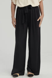 Pantalón Mujer Palazzo Print Negro