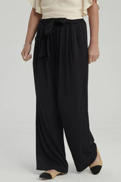 Pantalón Mujer Palazzo Print Negro