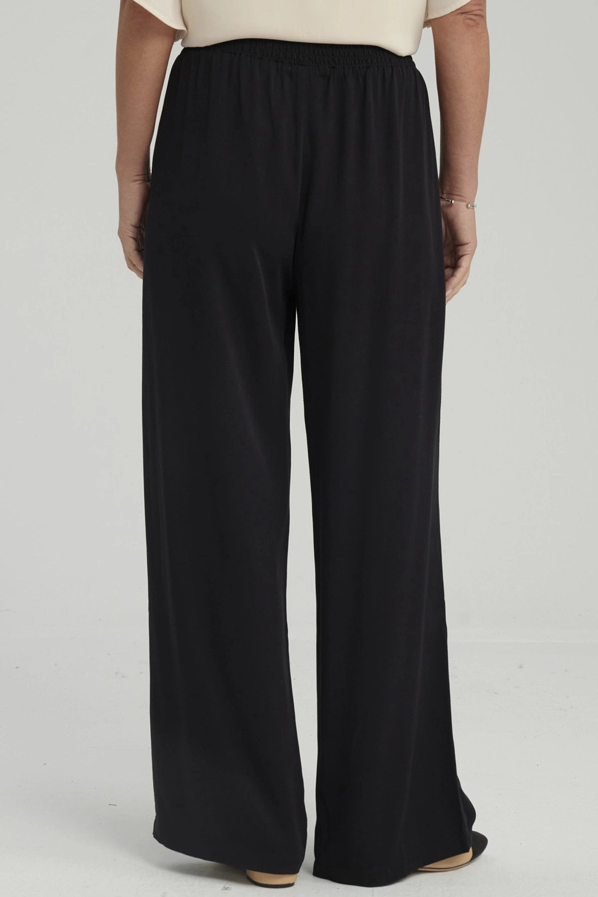 Pantalón Mujer Palazzo Print Negro