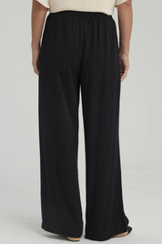 Pantalón Mujer Palazzo Print Negro