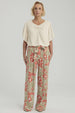 Pantalón Mujer Palazzo Print Verde Claro