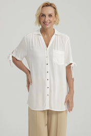 Blusa Mujer Amarra Crudo