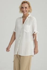 Blusa Mujer Amarra Crudo