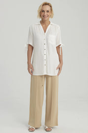 Blusa Mujer Amarra Crudo