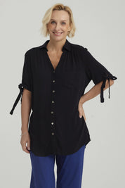 Blusa Mujer Amarra Negro