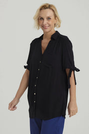 Blusa Mujer Amarra Negro