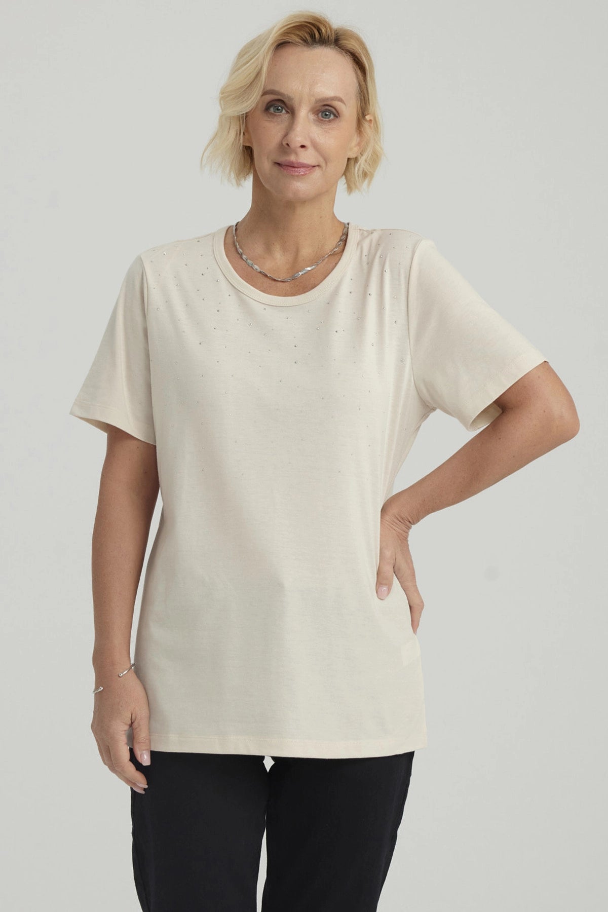 Pescador Mujer Denim Apertura Lateral Negro