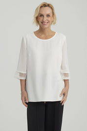 Blusa Mujer Lisa Crudo