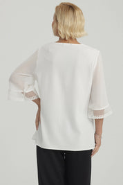 Blusa Mujer Lisa Crudo