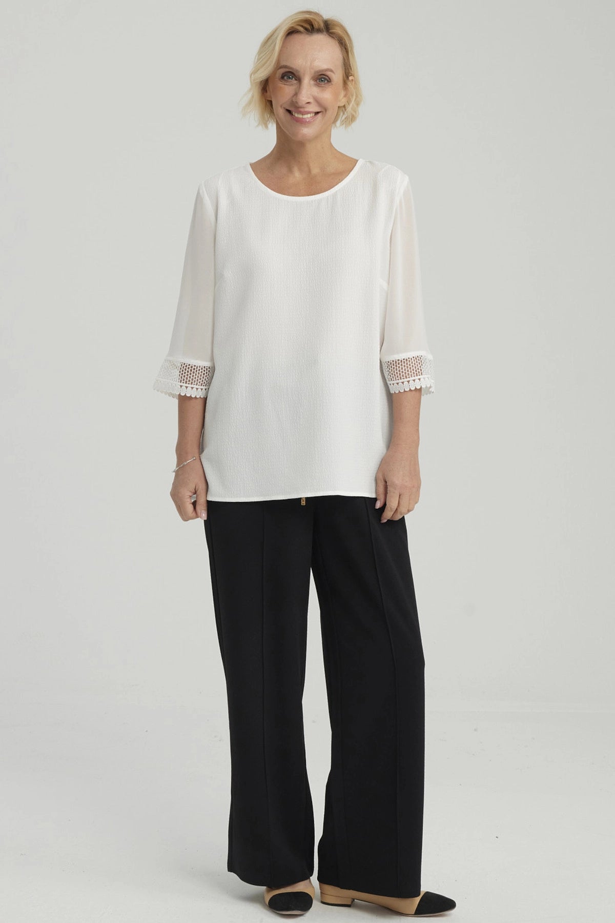 Blusa Mujer Lisa Crudo