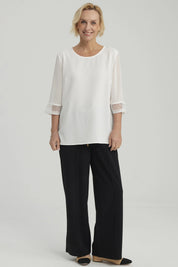 Blusa Mujer Lisa Crudo