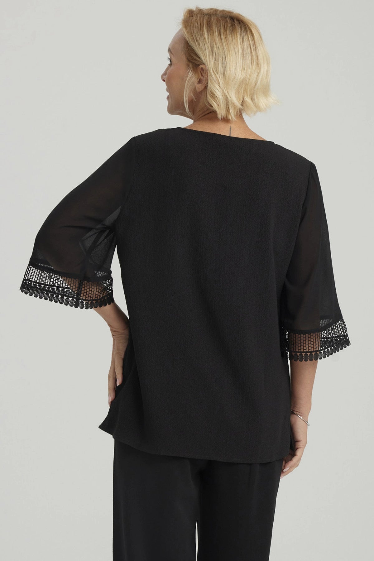 Blusa Mujer Lisa Negro