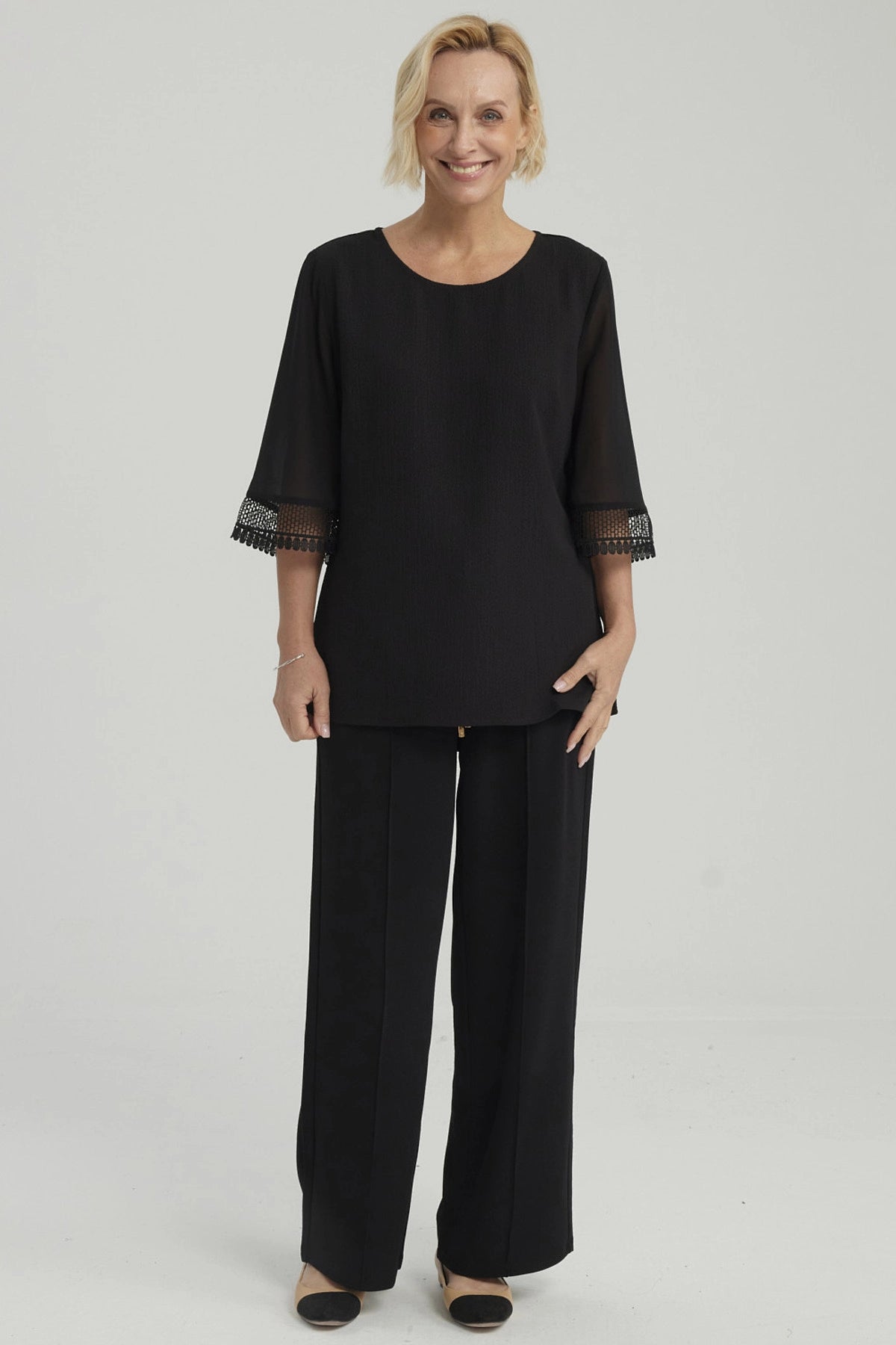 Blusa Mujer Lisa Negro