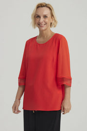 Blusa Mujer Lisa Rojo