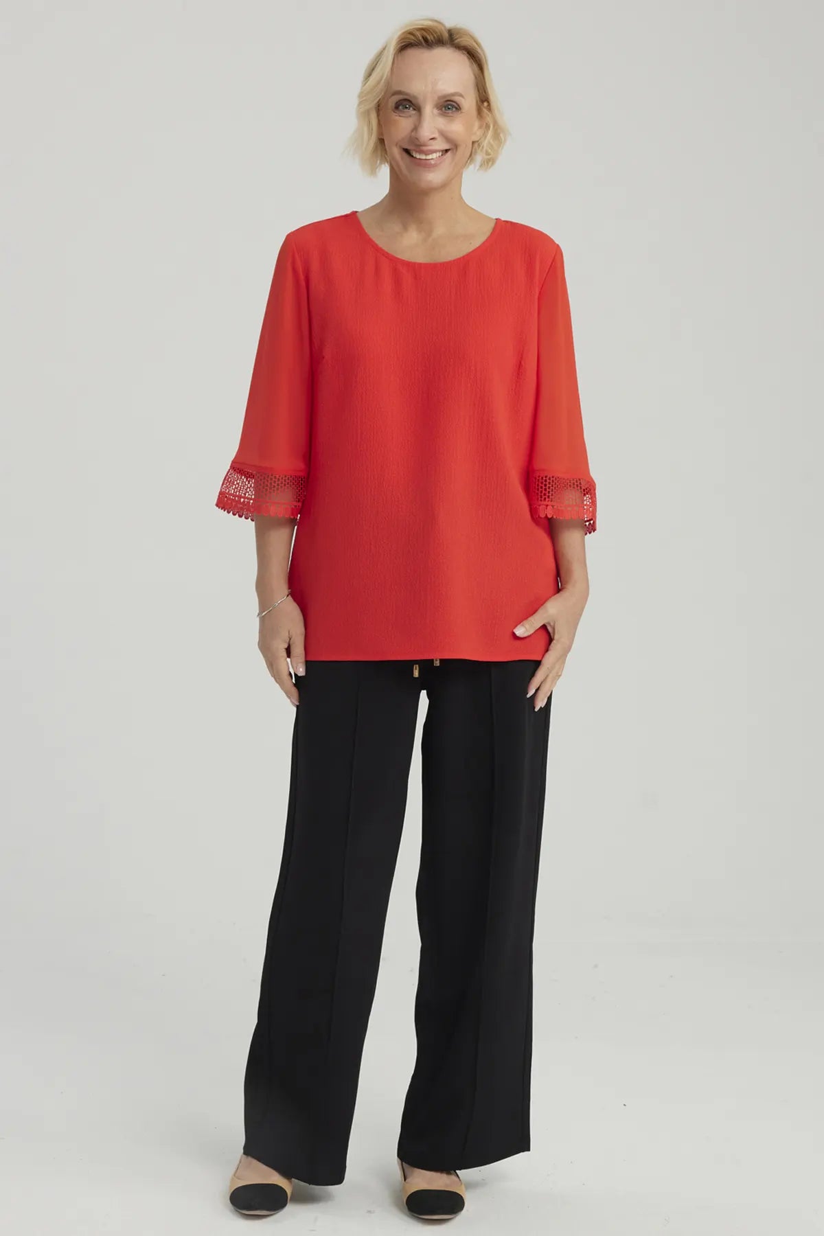 Blusa Mujer Lisa Rojo