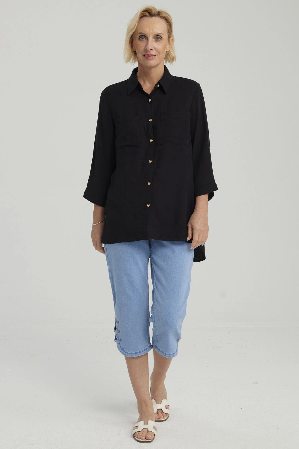 Blusa Mujer Lisa Negro