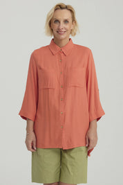 Blusa Mujer Lisa Terracota
