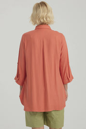 Blusa Mujer Lisa Terracota