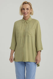 Blusa Mujer Lisa Verde Claro