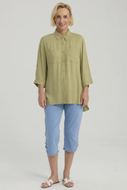 Blusa Mujer Lisa Verde Claro