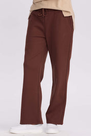 Pantalón Buzo Mujer Doble Faz Café