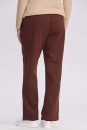 Pantalón Buzo Mujer Doble Faz Café