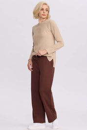 Pantalón Buzo Mujer Doble Faz Café
