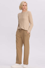 Pantalón Buzo Mujer Doble Faz Camel