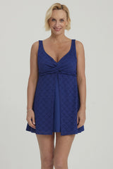 Traje de Baño Mujer Peto Vestido Rapport Azul Oscuro