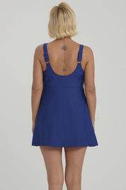 Traje de Baño Mujer Peto Vestido Rapport Azul Oscuro