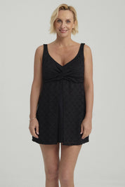 Traje de Baño Mujer Peto Vestido Rapport Negro