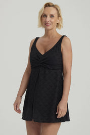 Traje de Baño Mujer Peto Vestido Rapport Negro