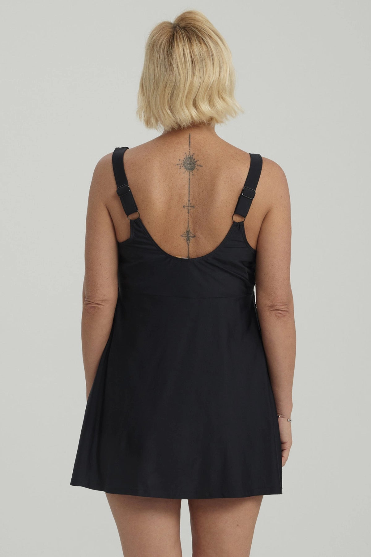 Traje de Baño Mujer Peto Vestido Rapport Negro