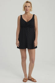 Traje de Baño Mujer Peto Vestido Rapport Negro