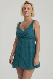 Traje de Baño Mujer Peto Vestido Rapport Petroleo