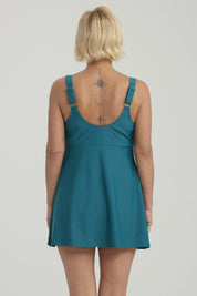 Traje de Baño Mujer Peto Vestido Rapport Petroleo