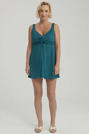 Traje de Baño Mujer Peto Vestido Rapport Petroleo