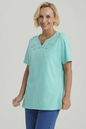 Polera Mujer Rapport Turquesa