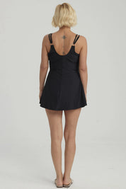 Traje de Baño Mujer Vestido Apertura Negro