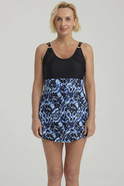 Traje de Baño Mujer Vestido Apertura Negro / Blanco