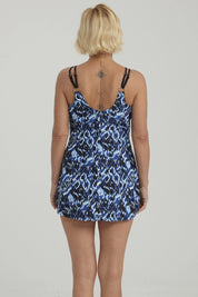 Traje de Baño Mujer Vestido Apertura Negro / Blanco