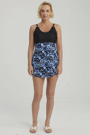 Traje de Baño Mujer Vestido Apertura Negro / Blanco