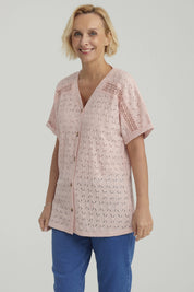 Polera Mujer Lisa Abotonada Verde Claro