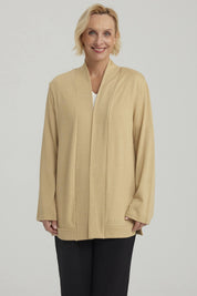 Sweater Mujer Abierto Beige Oscuro